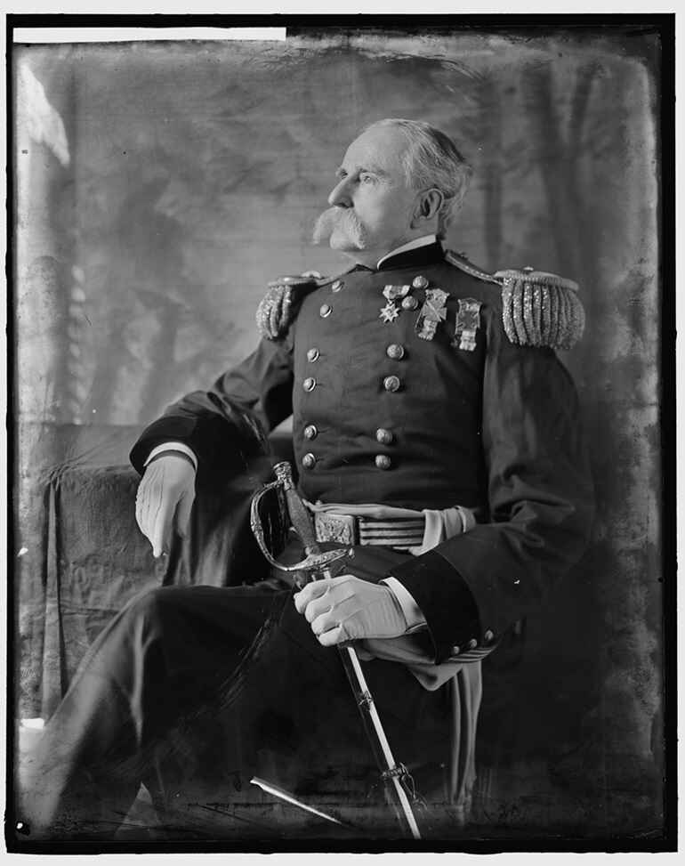 Brigadier General Guido Norman Lieber, son of Francis Lieber, lead the Judge Advocate General’s Department for 16 years. Lieber is best known as the author of several influential treatises on military law, including The Use of the Army in Aid of the Civil Power (1898) and Remarks on the Army Regulations (1898). As the Spanish-American War began in 1898, Lieber published and distributed a pocket edition of General Orders No. 100.